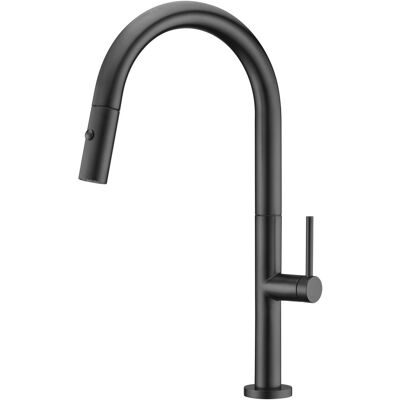 Grifo de cocina Serie Samoa Imex - Alto, con teleducha, Negro Mate Grifo de cocina Serie Samoa Imex - Alto, con teleducha, Negro Mate