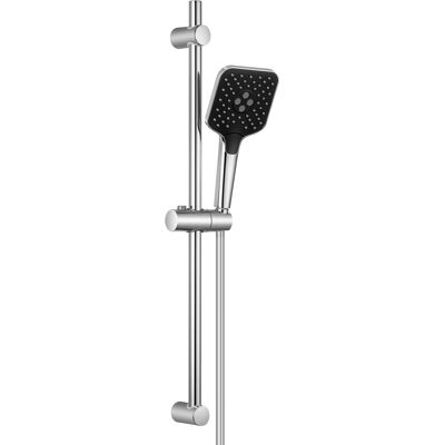AURALUM Juego De Barra De Ducha 60cm Juego De Ducha Con 3 Tipos De Chorro Teleducha Para Mezclador De Bañera O Ducha, Cromo AURALUM Juego De Barra De Ducha 60cm Juego De Ducha Con 3 Tipos De Chorro Teleducha Para Mezclador De Bañera O Ducha, Cromo