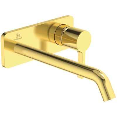 Mezclador de lavabo de pared Ideal Standard - Proyección 225 mm, Oro cepillado, kit 2 Mezclador de lavabo de pared Ideal Standard - Proyección 225 mm, Oro cepillado, kit 2