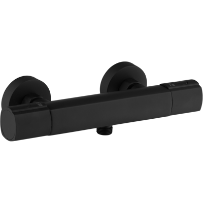 Essebagno Carra Mezclador Termostático Para Ducha Negro Essebagno Carra Mezclador Termostático Para Ducha Negro