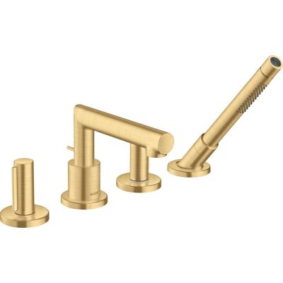 Hansgrohe Axor Uno Grifo de bañera en oro cepillado - 4 orificios, proyección 152mm Hansgrohe Axor Uno Grifo de bañera en oro cepillado - 4 orificios, proyección 152mm