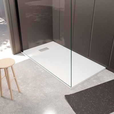 AURLANE Plato de ducha efecto piedra 80x140cm - Ducha AURLANE Plato de ducha efecto piedra 80x140cm - Ducha
