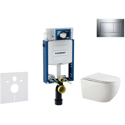Geberit Kombifix - Conjunto De Módulo De Instalación Empotrada, Inodoro Gaia Y Asiento Softclose, Pulsador De Descarga Sigma20, Cromo/cromo Mate Sani15ca1123 Geberit Kombifix - Conjunto De Módulo De Instalación Empotrada, Inodoro Gaia Y Asiento Softclose, Pulsador De Descarga Sigma20, Cromo/cromo Mate Sani15ca1123