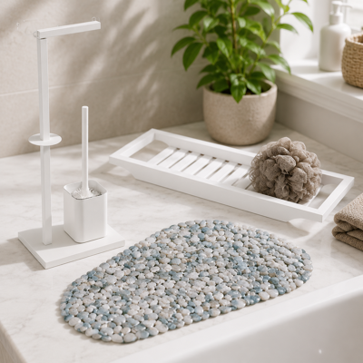 NORTHIX Conjunto Para Bañera Independiente (3 Piezas): Portarrollos, Alfombrilla Antideslizante Y Bandeja De Baño De Bambú NORTHIX Conjunto Para Bañera Independiente (3 Piezas): Portarrollos, Alfombrilla Antideslizante Y Bandeja De Baño De Bambú
