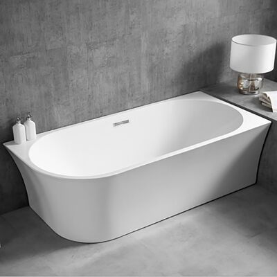 Bernstein - Bañera Acrílica Independiente Nova Corner - 170 X 78 Cm - Instalación A La Derecha - Con Grifería 8028, Sin Desagüe, Blanco Brillo Intenso Incluye Racor Estándar 8028, Sin Sifón, Blanco Br Bernstein - Bañera Acrílica Independiente Nova Corner - 170 X 78 Cm - Instalación A La Derecha - Con Grifería 8028, Sin Desagüe, Blanco Brillo Intenso Incluye Racor Estándar 8028, Sin Sifón, Blanco Br