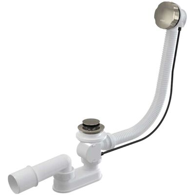 Alcaplast Alca - Conjunto De Desagüe Y Rebosadero Para Bañera, Longitud 570 Mm, Níquel Brillante A55k-n-p Alcaplast Alca - Conjunto De Desagüe Y Rebosadero Para Bañera, Longitud 570 Mm, Níquel Brillante A55k-n-p