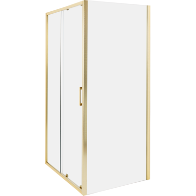 Beliani - Cabina De Ducha Vidrio Templado Una Puerta Dorado 80 X 100 X 185 Cm Yoro Beliani - Cabina De Ducha Vidrio Templado Una Puerta Dorado 80 X 100 X 185 Cm Yoro