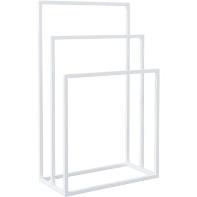 vidaXL Estante de Toallas Independiente Blanco 48x24x79 cm Hierro - Organizador de Baño vidaXL Estante de Toallas Independiente Blanco 48x24x79 cm Hierro - Organizador de Baño