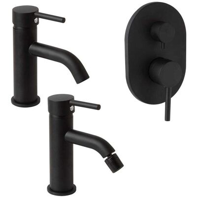 Kiamami Valentina - Rubinetteria Negra Para Baño Lavabo Bidet Ducha Con Desviador Fassa Kiamami Valentina - Rubinetteria Negra Para Baño Lavabo Bidet Ducha Con Desviador Fassa