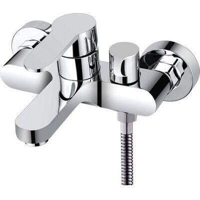 OEM Grifo Mural Para Bañera, Monomando, Con Boquilla Para Ducha Y Bañera, Cromado, Apto Para Duchas Y Bañeras.—2-2:fortelix H OEM Grifo Mural Para Bañera, Monomando, Con Boquilla Para Ducha Y Bañera, Cromado, Apto Para Duchas Y Bañeras.—2-2:fortelix H