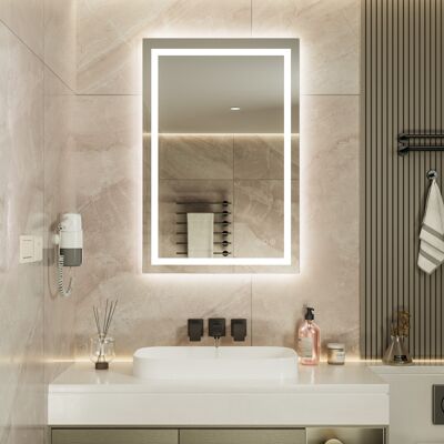 Auralum - 90x60 cm - Control táctil - Espejo de baño Auralum - 90x60 cm - Control táctil - Espejo de baño