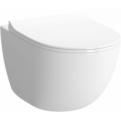 Vitra - Sento Inodoro Compacto Sin Reborde 49,5cm + Asiento Ultrafino Con De Cierre Suaves (sentocompactrimless) Vitra - Sento Inodoro Compacto Sin Reborde 49,5cm + Asiento Ultrafino Con De Cierre Suaves (sentocompactrimless)