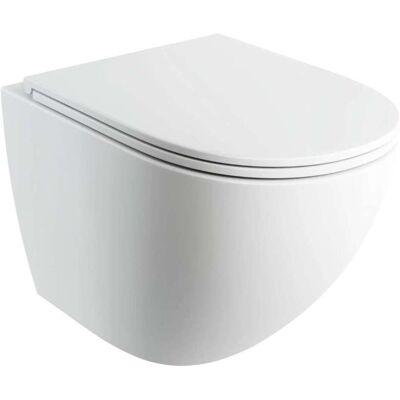 Omnires Ottawa Comfort - Inodoro Suspendido Con Asiento Softclose, Rimless, Blanco Mate Ottawacspmwbm Omnires Ottawa Comfort - Inodoro Suspendido Con Asiento Softclose, Rimless, Blanco Mate Ottawacspmwbm