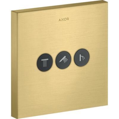 Hansgrohe Axor Starck ShowerSelect Válvula Cuadrada - 3 Consumidores, Latón Cepillado Hansgrohe Axor Starck ShowerSelect Válvula Cuadrada - 3 Consumidores, Latón Cepillado