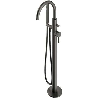 Omnires Y - Grifo De Bañera De Suelo, Con Cuerpo, Grafito Cepillado Y1233-sgr Omnires Y - Grifo De Bañera De Suelo, Con Cuerpo, Grafito Cepillado Y1233-sgr