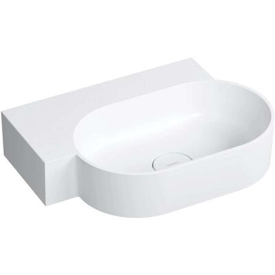 Omnires Ovo M+ - Lavabo 56x39 Cm, Sin Rebosadero, Sin Orificio Para El Grifo, Izquierda, Blanco Mate Ovo555uwlbm Omnires Ovo M+ - Lavabo 56x39 Cm, Sin Rebosadero, Sin Orificio Para El Grifo, Izquierda, Blanco Mate Ovo555uwlbm