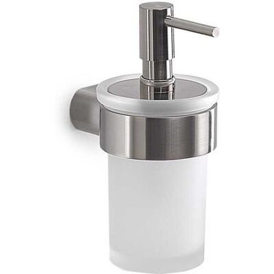 KIAMAMI VALENTINA Dispensador De Jabón De Pared En Latón Cepillado, Acero Inoxidable Y Vidrio Esmerilado Palazzo KIAMAMI VALENTINA Dispensador De Jabón De Pared En Latón Cepillado, Acero Inoxidable Y Vidrio Esmerilado Palazzo