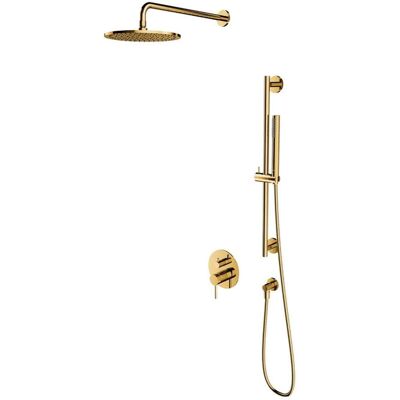 Omnires Y - Conjunto De Ducha Con Grifo Empotrado, Con Cuerpo, Diámetro 25 Cm, Dorado Sysy47gl Omnires Y - Conjunto De Ducha Con Grifo Empotrado, Con Cuerpo, Diámetro 25 Cm, Dorado Sysy47gl