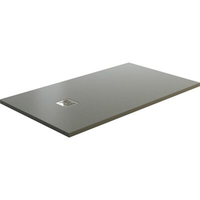 GME Ardesia - Bandeja de ducha de resina mineral - Antideslizante - 110x80cm - Gris GME Ardesia - Bandeja de ducha de resina mineral - Antideslizante - 110x80cm - Gris