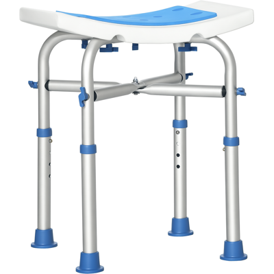 JHY DESIGN Sgabello/sedia Da Doccia - Sedile Imbottito E Regolabile, Piedini Antiscivolo A Ventosa, Alluminio Blu JHY DESIGN Sgabello/sedia Da Doccia - Sedile Imbottito E Regolabile, Piedini Antiscivolo A Ventosa, Alluminio Blu