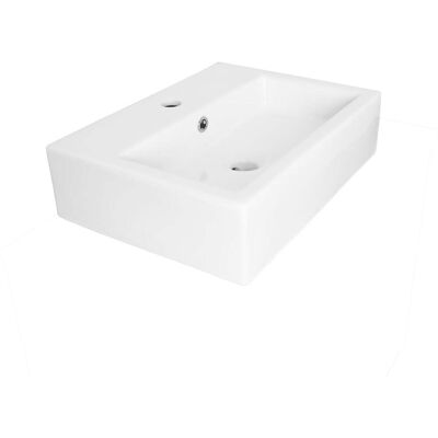 Lavabo cuadrado de mármol blanco de Aquore para pared Lavabo cuadrado de mármol blanco de Aquore para pared