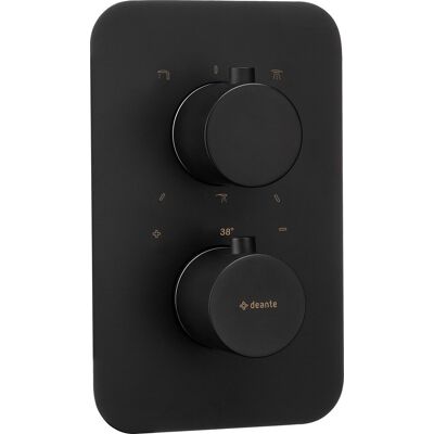 TRIZERATOP Deante Box Grifo Termostático Negro Mate Elegante TRIZERATOP Deante Box Grifo Termostático Negro Mate Elegante