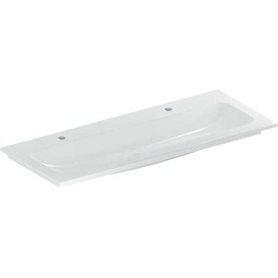 Lavabo Geberit iCon Light 120x48cm, dos orificios, blanco, KeraTect Lavabo Geberit iCon Light 120x48cm, dos orificios, blanco, KeraTect