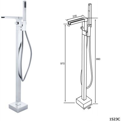 Bañera Exenta Belaqua - Acrílico Sanitario - Blanco Brillante - 170 X 80 X 58 Cm - Sin Sifón, Con Grifo Mezclador 1523c - Bernstein Bañera Exenta Belaqua - Acrílico Sanitario - Blanco Brillante - 170 X 80 X 58 Cm - Sin Sifón, Con Grifo Mezclador 1523c - Bernstein