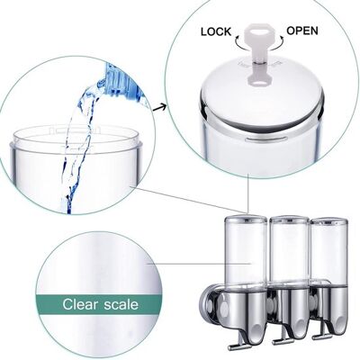 OEM Dispensador De Jabón Vhv, Triple, Montaje En Pared, Bomba De Jabón Colgante, Acero Inoxidable Cepillado, Baño, Inodoro, Ducha, Espuma, Dorado OEM Dispensador De Jabón Vhv, Triple, Montaje En Pared, Bomba De Jabón Colgante, Acero Inoxidable Cepillado, Baño, Inodoro, Ducha, Espuma, Dorado