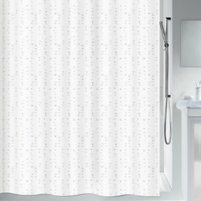 Cortina de ducha Poliéster Blanco efecto perla 240x180cm Spirella - Accesorio de baño Cortina de ducha Poliéster Blanco efecto perla 240x180cm Spirella - Accesorio de baño