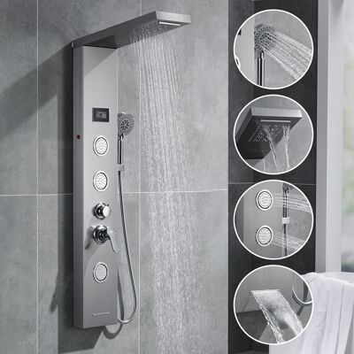 AURALUM Panel de Ducha LED Cuadrado con 5 Funciones AURALUM Panel de Ducha LED Cuadrado con 5 Funciones