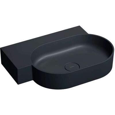 Omnires Ovo M+ - Lavabo 65x45 Cm, Sin Rebosadero, Sin Orificio Para El Grifo, Izquierda, Negro Mate Ovo645uwlblv Omnires Ovo M+ - Lavabo 65x45 Cm, Sin Rebosadero, Sin Orificio Para El Grifo, Izquierda, Negro Mate Ovo645uwlblv