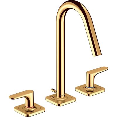 Hansgrohe AXOR Citterio M Mezclador de lavabo de 3 agujeros - Polished Gold Optic Hansgrohe AXOR Citterio M Mezclador de lavabo de 3 agujeros - Polished Gold Optic