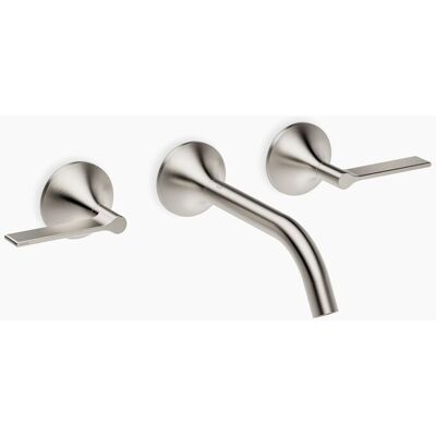 Dornbracht VAIA Mezclador de pared para lavabo - Plata cepillada, 190mm Dornbracht VAIA Mezclador de pared para lavabo - Plata cepillada, 190mm
