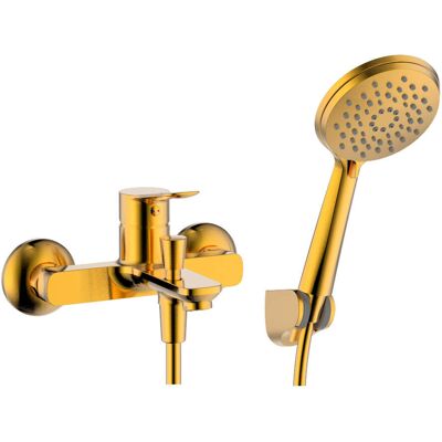Grupo Bañera Con Kit Ducha Rhio Oro - Gme Grupo Bañera Con Kit Ducha Rhio Oro - Gme