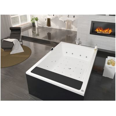 Riho Anna Bañeras Rectangulares, Con Reposacabezas Grande Negro, Riho Anna Bañeras Rectangulares, Con Reposacabezas Grande Negro,