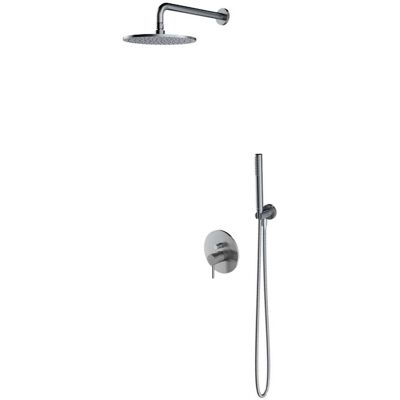 Omnires Y - Juego De Ducha Con Grifo Empotrado, Con Cuerpo, Diámetro 25 Cm, Níquel Cepillado Sysy35ni Omnires Y - Juego De Ducha Con Grifo Empotrado, Con Cuerpo, Diámetro 25 Cm, Níquel Cepillado Sysy35ni
