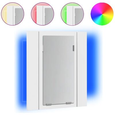 vidaXL Armario Espejo de Baño LED Blanco - Mueble de Baño vidaXL Armario Espejo de Baño LED Blanco - Mueble de Baño