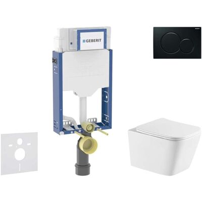 Geberit Kombifix - Conjunto De Instalación Empotrada, Inodoro Arkas I Y Asiento Softclose, Pulsador Sigma01, Negro Sani15ca5165 Geberit Kombifix - Conjunto De Instalación Empotrada, Inodoro Arkas I Y Asiento Softclose, Pulsador Sigma01, Negro Sani15ca5165