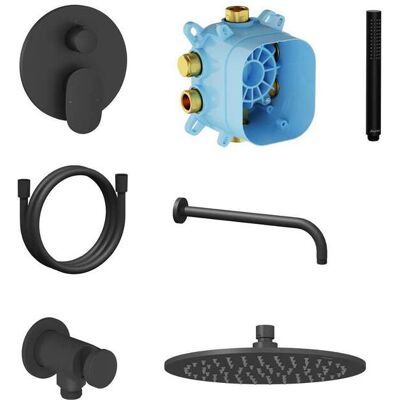 Ravak Spring - Grifo De Ducha Empotrado Sg 090.20blm, Con Cuerpo, Con Accesorios, Negro Mate X07s146 Ravak Spring - Grifo De Ducha Empotrado Sg 090.20blm, Con Cuerpo, Con Accesorios, Negro Mate X07s146