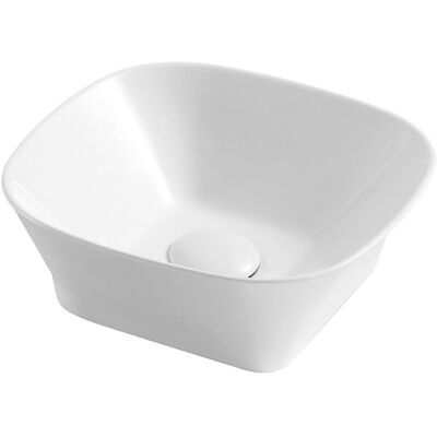 Aquore 385283 art 30 Lavabo de Sobre Encimera - Cuadrado, Porcelana Blanca Aquore 385283 art 30 Lavabo de Sobre Encimera - Cuadrado, Porcelana Blanca