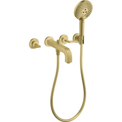 Grifo de bañera Axor Citterio de 3 orificios con ducha manual y accesorios - Grifería para bañera Grifo de bañera Axor Citterio de 3 orificios con ducha manual y accesorios - Grifería para bañera