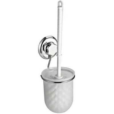 Soporte para cepillo de baño Bestlock - Blanco y cromo - Porta cepillo wc Soporte para cepillo de baño Bestlock - Blanco y cromo - Porta cepillo wc