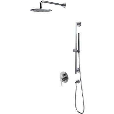 Omnires Y - Juego De Ducha Con Grifo Empotrado, Con Cuerpo, Diámetro 25 Cm, Níquel Cepillado Sysy47ni Omnires Y - Juego De Ducha Con Grifo Empotrado, Con Cuerpo, Diámetro 25 Cm, Níquel Cepillado Sysy47ni