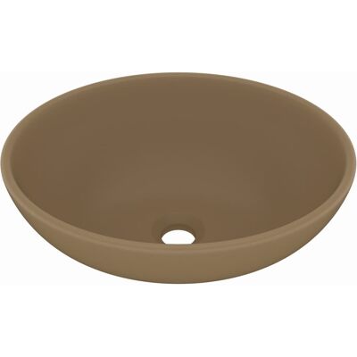 HELLOSHOP26 Lavabo Ovalado De Lujo Lavabo De Encimera Para Inodoro Lavamanos Para Baño Tocador Interior Del Hogar 40 X 33 Cm Cerámica Color Crema Mate 020002672 HELLOSHOP26 Lavabo Ovalado De Lujo Lavabo De Encimera Para Inodoro Lavamanos Para Baño Tocador Interior Del Hogar 40 X 33 Cm Cerámica Color Crema Mate 020002672