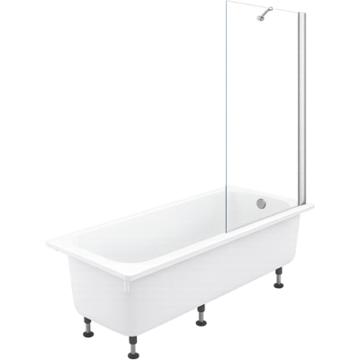 Pack Bañera Recta 170 X 75 Jacob Delafon Brive + Mampara De Bañera Con Desagüe Cromado Pack Bañera Recta 170 X 75 Jacob Delafon Brive + Mampara De Bañera Con Desagüe Cromado