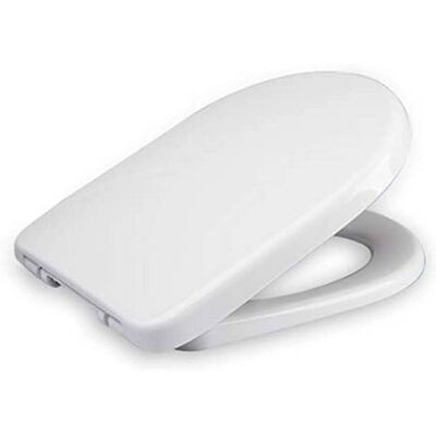 HELLOSHOP26 Asiento de inodoro blanco con cierre suave - Inodoro HELLOSHOP26 Asiento de inodoro blanco con cierre suave - Inodoro