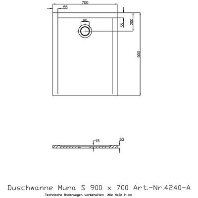 Hoesch Blanco Muna S Bañera de Ducha Rectangular - Bañera Hoesch Blanco Muna S Bañera de Ducha Rectangular - Bañera