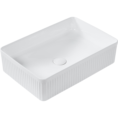 Lavabo rectangular de cerámica moderna Beliani - Lavabo de baño Lavabo rectangular de cerámica moderna Beliani - Lavabo de baño