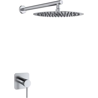 RAMON SOLER Conjunto Monomando Empotrado Para Ducha 1 Vía Con Rociador - Mamma Mia - Ramón Soler Acabado: Inox Cepillado RAMON SOLER Conjunto Monomando Empotrado Para Ducha 1 Vía Con Rociador - Mamma Mia - Ramón Soler Acabado: Inox Cepillado